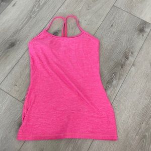 Pink Lululemon Power Y Tank